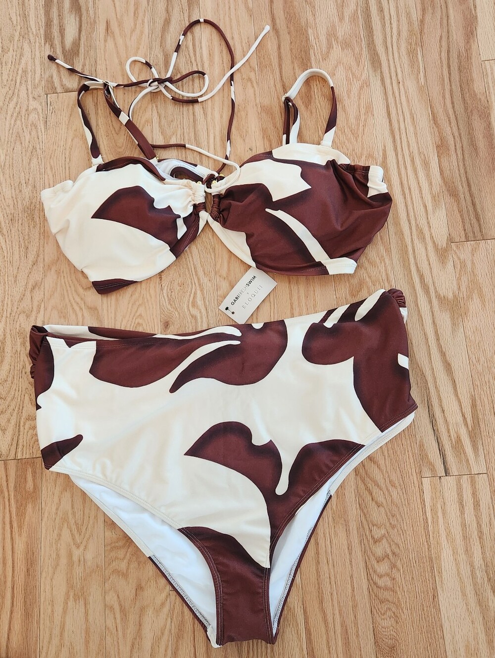 GabiFreshSwim X Eloquii Two Piece Bikini Swimsuit Plus Size Top 22 Bottom 24 NWT